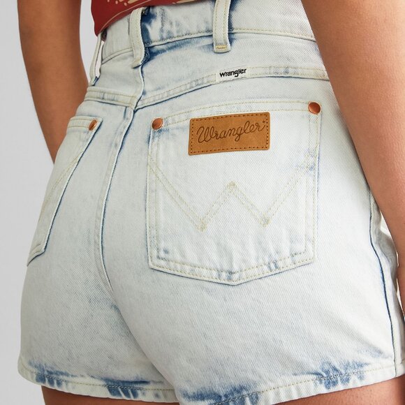 Wrangler® High Rise Shorts - 28 - Festival Short Light Wash in Be The Storm - Picture 5 of 8